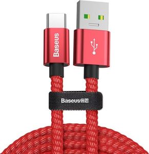 Kabel USB Baseus USB-A - USB-C 1 m Czerwony (BRA007008) 1