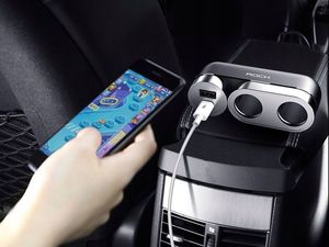 Ładowarka Rock Ładowarka samochodowa Rock Car Cigarette rozdzielacz USB czarna uniwersalny 5
