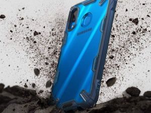 Ringke Etui Ringke Fusion X do Samsung Galaxy A30 Space Blue uniwersalny 3