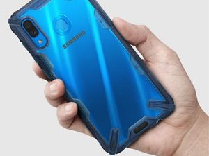 Ringke Etui Ringke Fusion X do Samsung Galaxy A30 Space Blue uniwersalny 4
