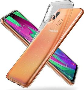 Spigen Nakładka Liquid Crystal Glitter do Samsung Galaxy A40 przezroczysta 2