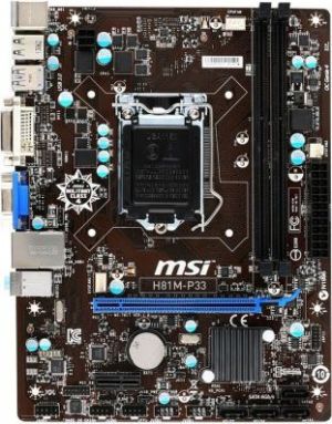 Płyta główna MSI H81M-P33, H81, DualDDR3-1600, SATA3, DVI, mATX (H81M-P33) 3