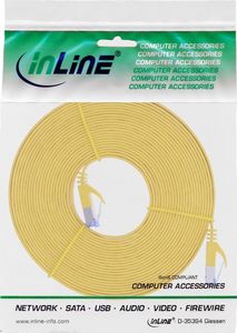 InLine Flat Patch kabel, U/FTP, Cat.6A, żółty, 7m 2