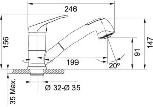 Bateria kuchenna Franke Senga stojąca beżowy (115.0275.354) 2
