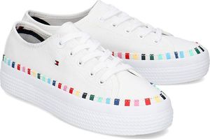 Tommy Hilfiger Tommy Hilfiger Rainbow Flatform - Trampki Damskie - FW0FW04069 100 38 1