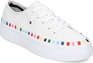 Tommy Hilfiger Tommy Hilfiger Rainbow Flatform - Trampki Damskie - FW0FW04069 100 38 3