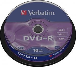 Verbatim DVD+R 4.7 GB 16x 10 sztuk (43498) 1