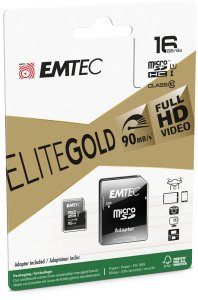 Karta Emtec Elite Gold MicroSDHC 16 GB Class 10 UHS-I/U1  (ECMSDM16GHC10GP) 2