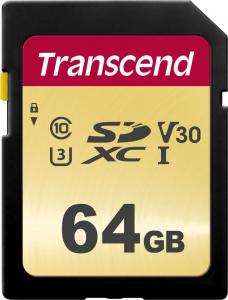 Karta Transcend 500S SDXC 64 GB Class 10 UHS-I/U3 V30 (TS64GSDC500S) 1