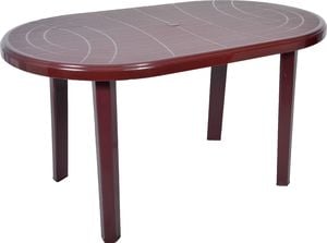 Ołer Garden owalny stół plastikowy Jantar, bordowy (11520826) 1