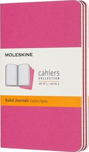 Moleskine Zestaw 3 zeszytów Cahier Journals 9x14 linie różowy (322966) 1
