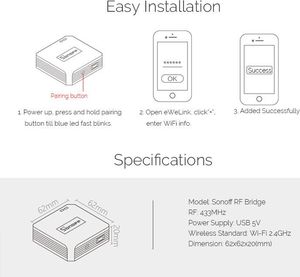 Sonoff BRIDGE 433 przełącznik Wi-Fi 13