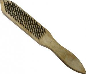 Szczotka druciana ręczna 5-rzędowa drewniana (32035) 1