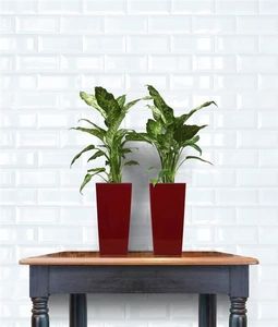 Lamela Doniczka Finezja z wkładem połysk Antracyt 14x14 H:26 4