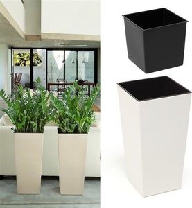 Lamela Doniczka Finezja z wkładem połysk KREM 30x30 H:57 2