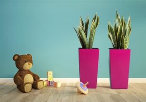 Lamela Doniczka Finezja z wkładem połysk KREM 30x30 H:57 3