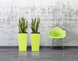 Lamela Doniczka Finezja z wkładem połysk KREM 30x30 H:57 4