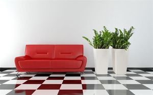 Lamela Doniczka Finezja z wkładem połysk KREM 30x30 H:57 8