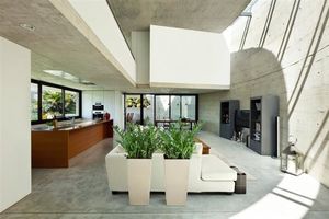 Lamela Doniczka Finezja z wkładem połysk KREM 30x30 H:57 10