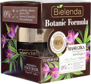Bielenda Maseczka do twarzy Botanic Formula Olej z Konopi + Szafran nawilżająca 50ml 1