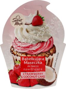 Marion Maseczka do twarzy Sweet Mask Bąbelkująca Strawberry&Coconut Cake nawilżająca 6g 1