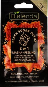 Bielenda Maseczka do twarzy Black Sugar Detox Maska + Peeling 2w1 detoksykująco-oczyszczająca 8g 1
