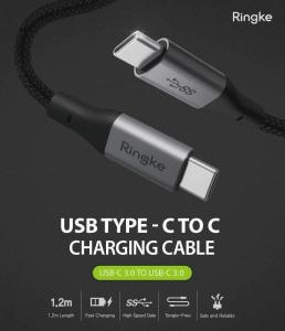 Kabel USB Ringke USB-C - 1.2 m Czarny (RGK934) 2