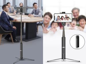 Selfie stick Usams USAMS Selfie Stick Phantom Bluetooth tripod czarny/black ZB6401 (US-ZB064) 10