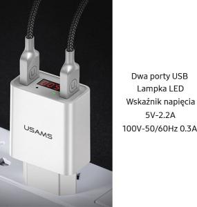Ładowarka Usams CC40TC02 2x USB-A 2.2 A (CC40TC02) 2