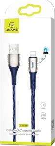Kabel USB Usams pleciony U-Tone lightning 2m 2A Fast Charging niebieski/blue SJ304USB03 (US-SJ304) 1