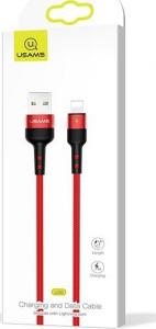 Kabel USB Usams pleciony U26 lightning 2m 2A Fast Charging czerwony/red SJ314USB02 (US-SJ314) 1