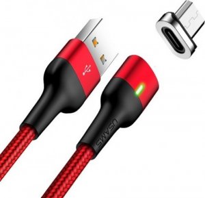 Kabel USB Usams USB-A - microUSB 1 m Czerwony (63729-uniw) 1