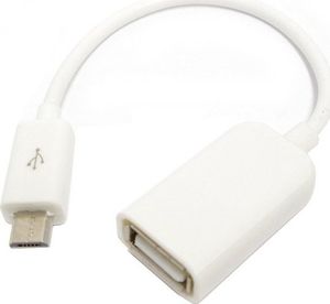 Adapter USB microUSB - USB Biały  (3940) 1