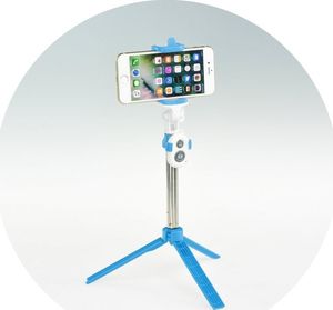 Selfie stick Blun Zestaw do selfie Blun pilot Bluetooth tripod niebieski/blue 3