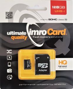 Karta Imro MicroSDHC 128 GB Class 10 UHS-I/U1  (10/128G UHS-I ADP) 1