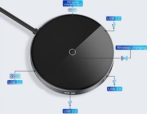 Ładowarka Baseus Circular Mirror Indukcyjna 4x USB-A 1x USB-C 2 A (44149) 3