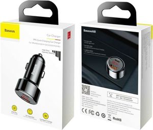 Ładowarka Baseus BS-C20C 1x USB-A 1x USB-C 6 A  (BSU057BLK) 6