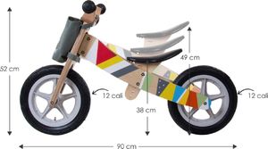 Sun Baby Rowerek biegowy drewniany 2w1 Twist Classic Black 4