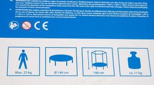 Trampolina ogrodowa Hudora Safety z siatką wewnętrzną 4.5 FT 140 cm 4