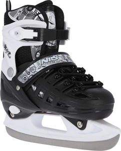 Rolki Nils Extreme NH10905 z wymienną płozą regulowane czarno-białe r. 35-38 2