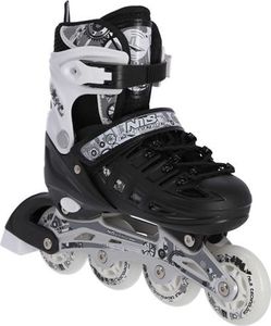 Rolki Nils Extreme NH10905 z wymienną płozą regulowane czarno-białe r. 39-42 3