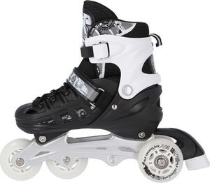 Rolki Nils Extreme NH10905 z wymienną płozą regulowane czarno-białe r. 31-34 18