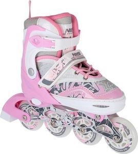 Rolki Nils Extreme NF10927 z wymienną płozą regulowane różowe r. 39-42 2