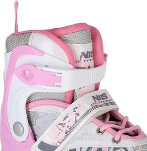 Rolki Nils Extreme NF10927 z wymienną płozą regulowane różowe r. 39-42 5