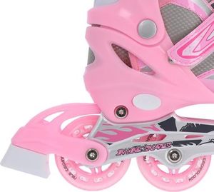 Rolki Nils Extreme NH18366A z wymienną płozą regulowane różowe r. 39-42 4