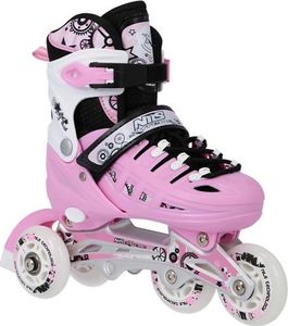 Rolki Nils Extreme NH10905 z wymienną płozą regulowane różowe r. 31-34 11