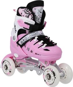 Rolki Nils Extreme NH10905 z wymienną płozą regulowane różowe r. 31-34 12