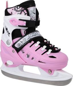 Rolki Nils Extreme NH10905 z wymienną płozą regulowane różowe r. 35-38 2