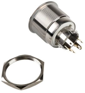 DimasTech Vandalismusschalter/-taster 25mm, Silverline Ring - RG 4