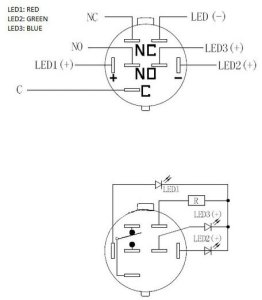 DimasTech DimasTech Vandalismusschalter/-taster 22mm, Silverline Dot - RGB 2